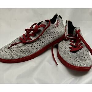 Suavs Zilker Gum Sole Sneakers Gray/ Maroon Unisex Men's 6.5/ Women’s 8.5